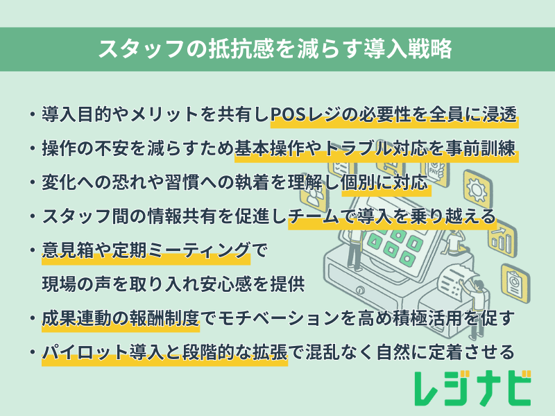 スタッフの抵抗感を減らす導入戦略